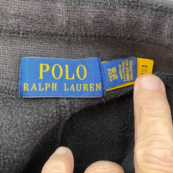 Polo Ralph Lauren Jogger Pants Size 2XB Black Drawstring Sweatpants Pull On - Picture 3 of 16